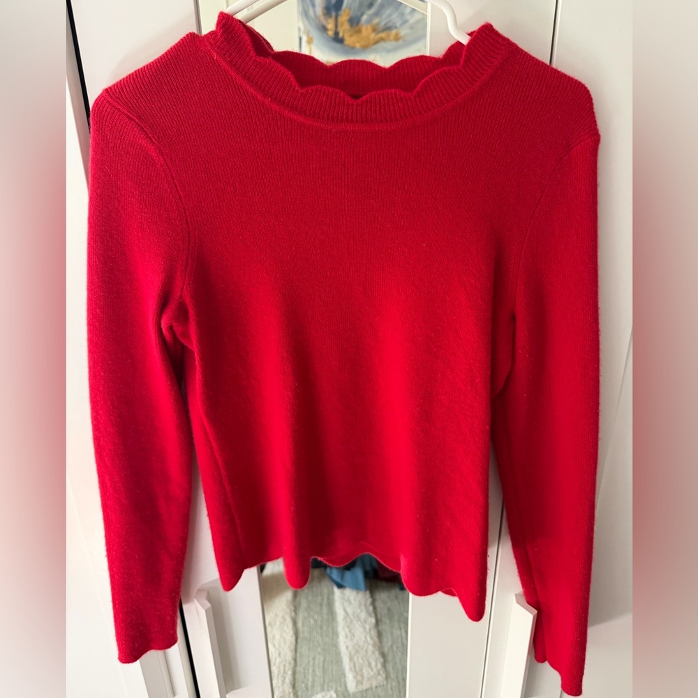 Aqua Cashmere Vibrant Red Sweater